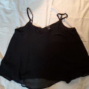 Torrid black chiffon cami